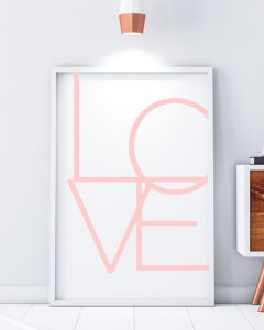 Love, Scandinavian print, minimal wall art